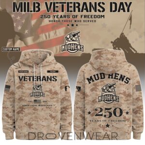 Toledo Mud Hens Special Veterans Day 2026 Limited Edition Hoodie