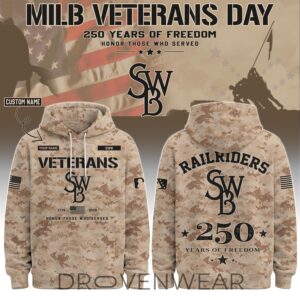 Scranton/wilkes-barre Railriders Special Veterans Day 2026 Limited Edition Hoodie