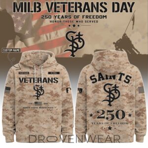 St. Paul Saints Special Veterans Day 2026 Limited Edition Hoodie