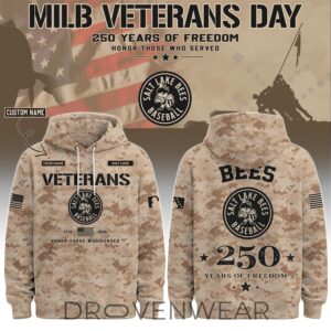 Salt Lake Bees Special Veterans Day 2026 Limited Edition Hoodie