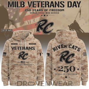 Sacramento River Cats Special Veterans Day 2026 Limited Edition Hoodie