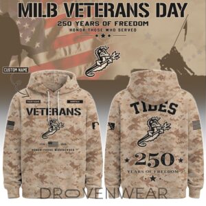 Norfolk Tides Special Veterans Day 2026 Limited Edition Hoodie