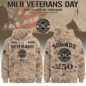 Nashville Sounds Special Veterans Day 2026 Limited Edition Hoodie