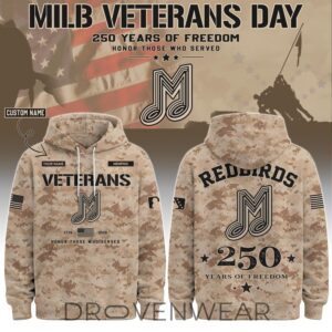 Memphis Redbirds Special Veterans Day 2026 Limited Edition Hoodie