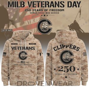 Columbus Clippers Special Veterans Day 2026 Limited Edition Hoodie