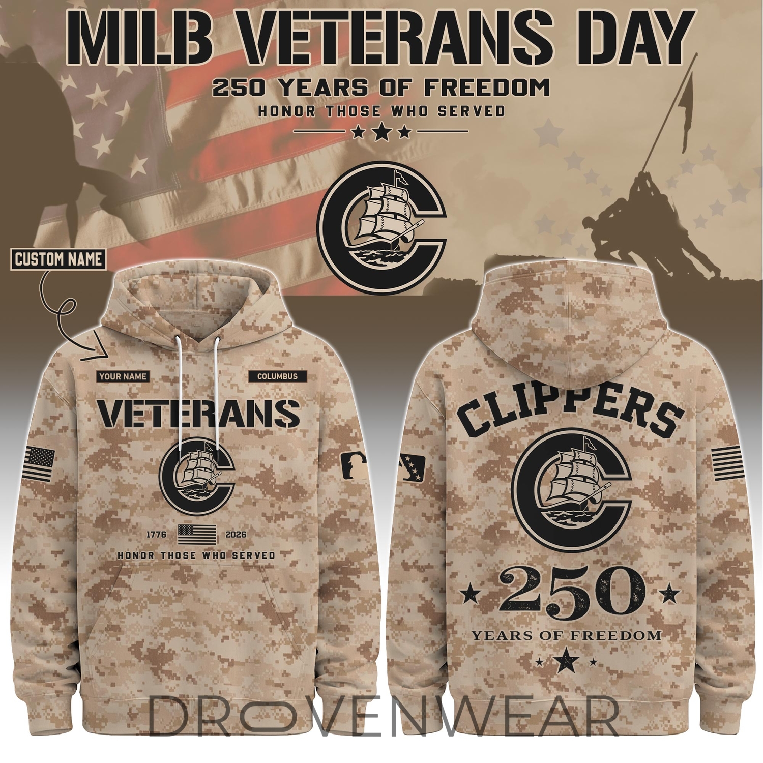 Columbus Clippers Special Veterans Day 2026 Limited Edition Hoodie Columbus Clippers Special Veterans Day 2026 Limited Edition Hoodie