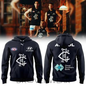 3D All Over Carlton Football Club 1926 Heritage Guernsey Limited Hoodie
