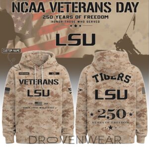 Louisiana State University Special Veterans Day 2026 Limited Edition Hoodie
