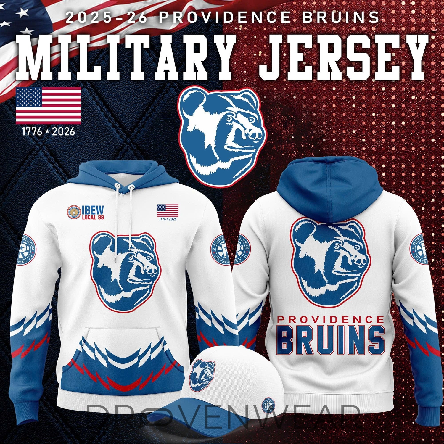 Providence Bruins 2026 Military Appreciation Hoodie Providence Bruins 2026 Military Appreciation Hoodie