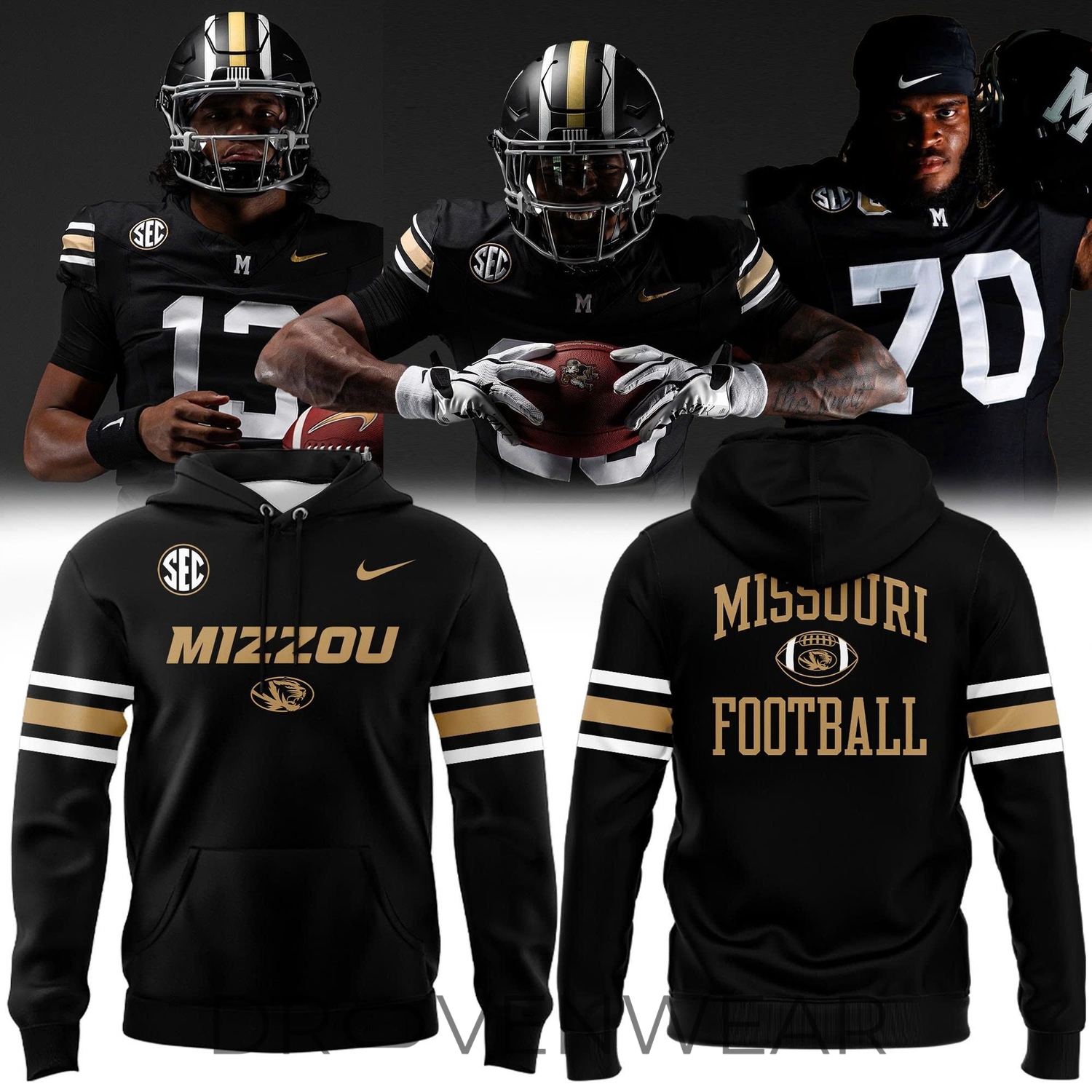 Nike Mizzou Football 100th Anniversary Edition Hoodie Nike Mizzou Football 100th Anniversary Edition Hoodie