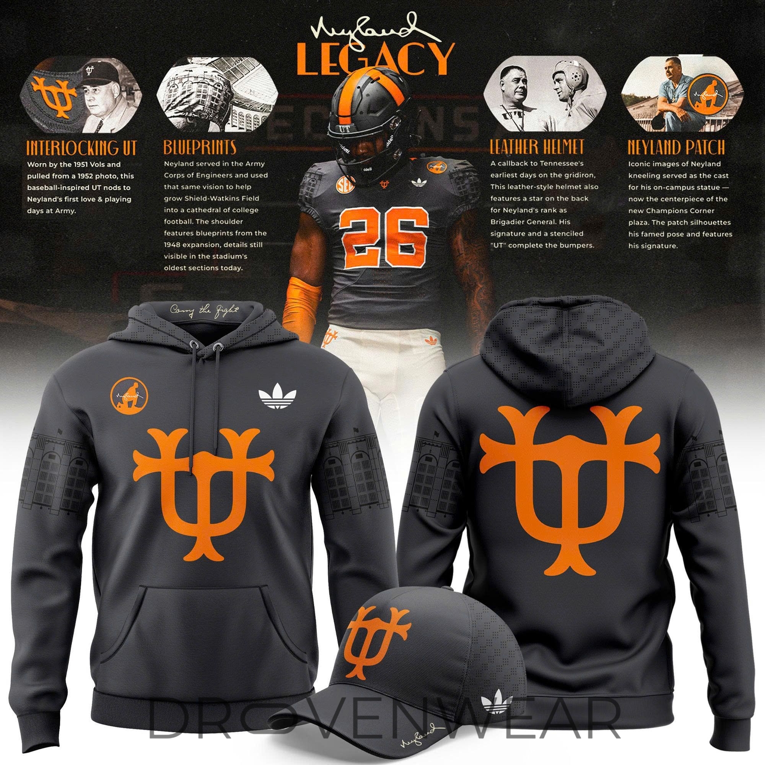 Tennessee Volunteers Legacy Football Hoodie Tennessee Volunteers Legacy Football Hoodie