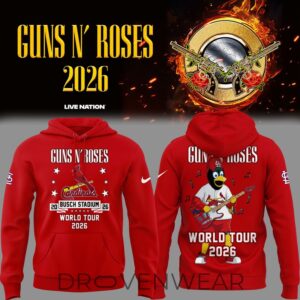 New Guns N’ Roses X St. Louis Cardinals – World Tour 2026 Hoodie