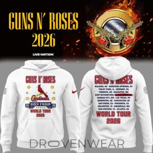 New Guns N’ Roses X St. Louis Cardinals – World Tour 2026 Hoodie