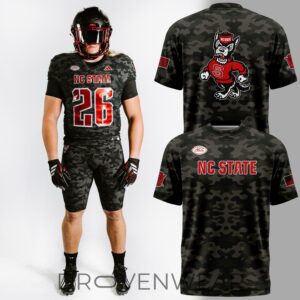 Nc State Wolfpack Camo Football Hoodie T-shirt