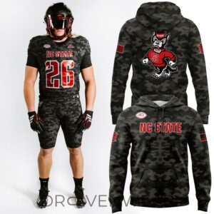 Nc State Wolfpack Camo Football Hoodie Hoodie