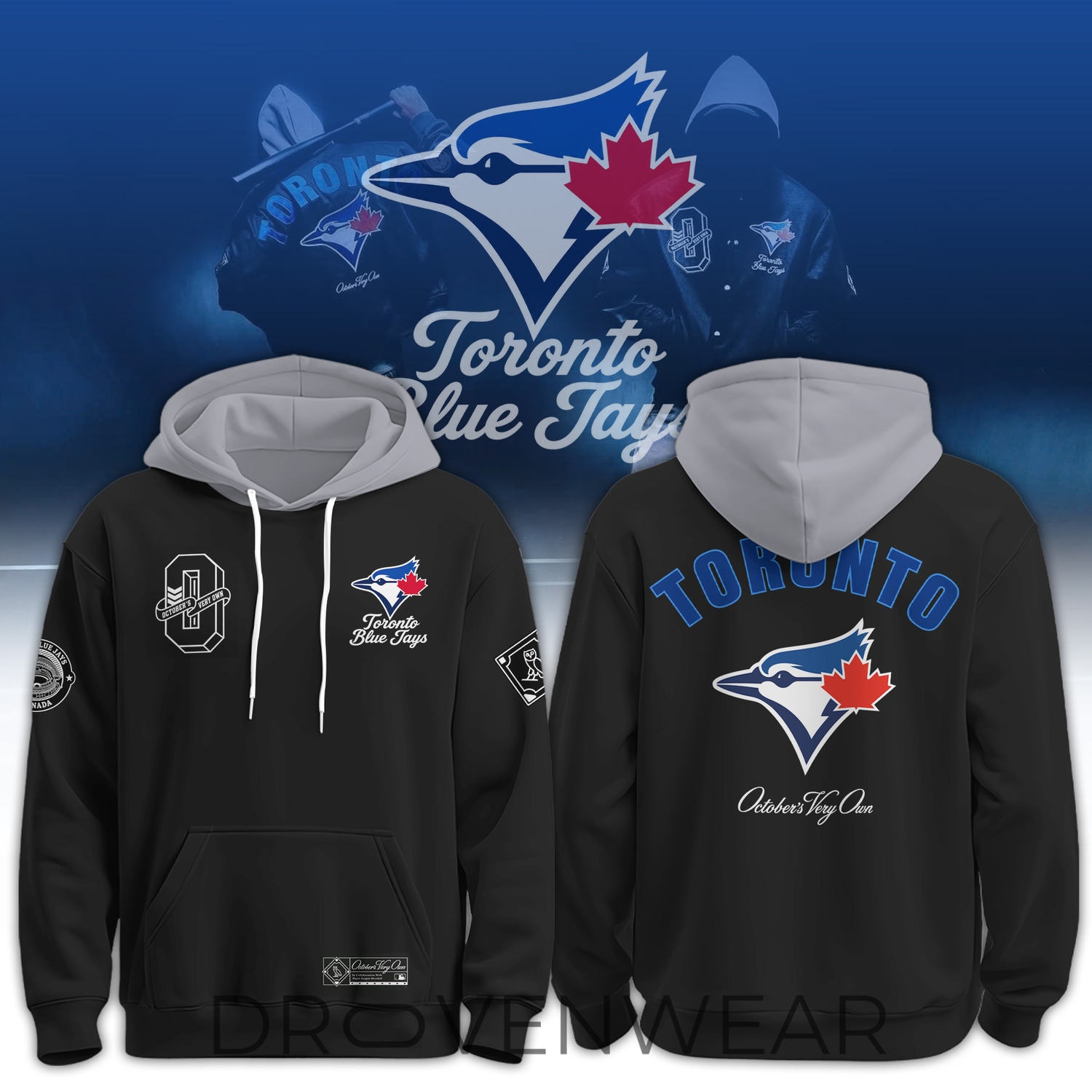 Toronto Blue Jays X Ovo 2026 Edition Hoodie Toronto Blue Jays X Ovo 2026 Edition Hoodie