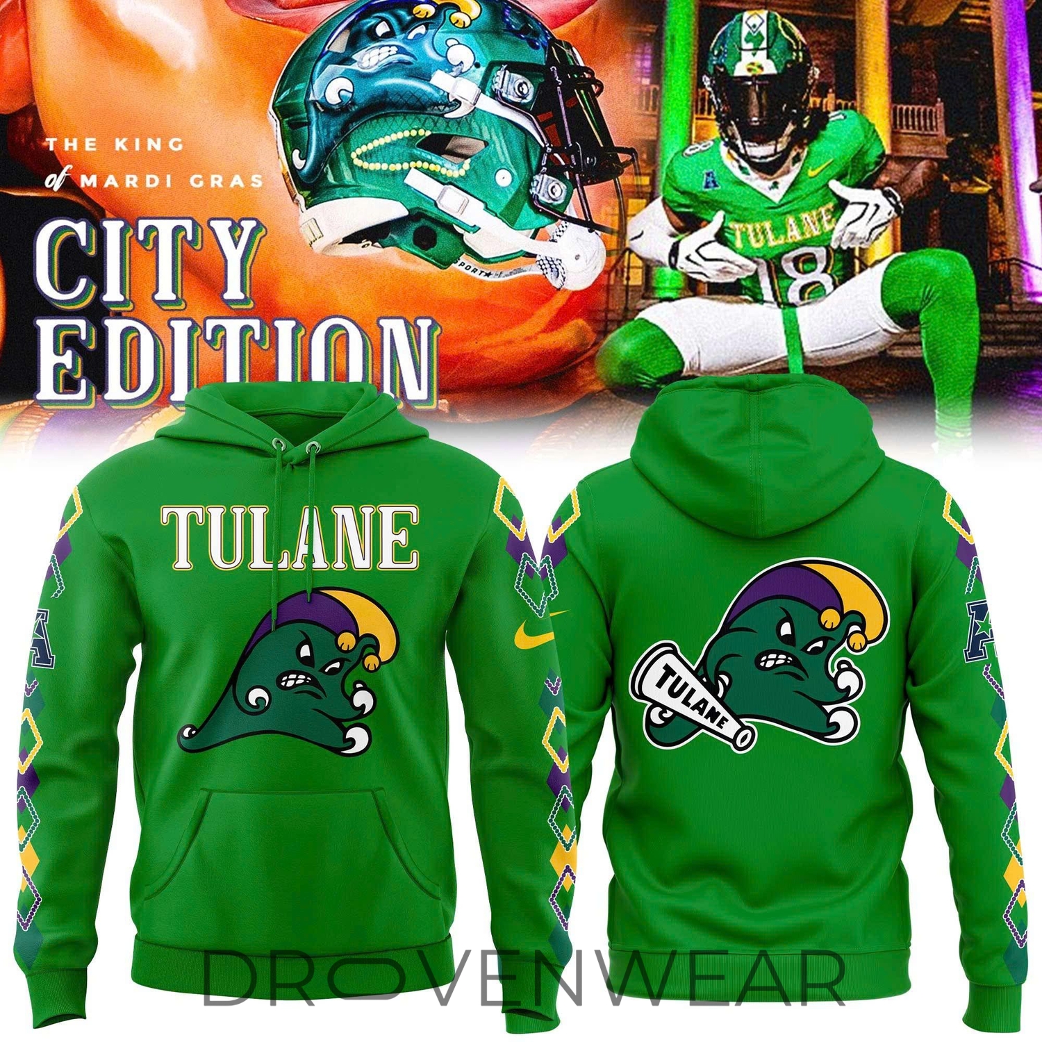 Tulane Green Wave City Edition 2026 Hoodie Tulane Green Wave City Edition 2026 Hoodie