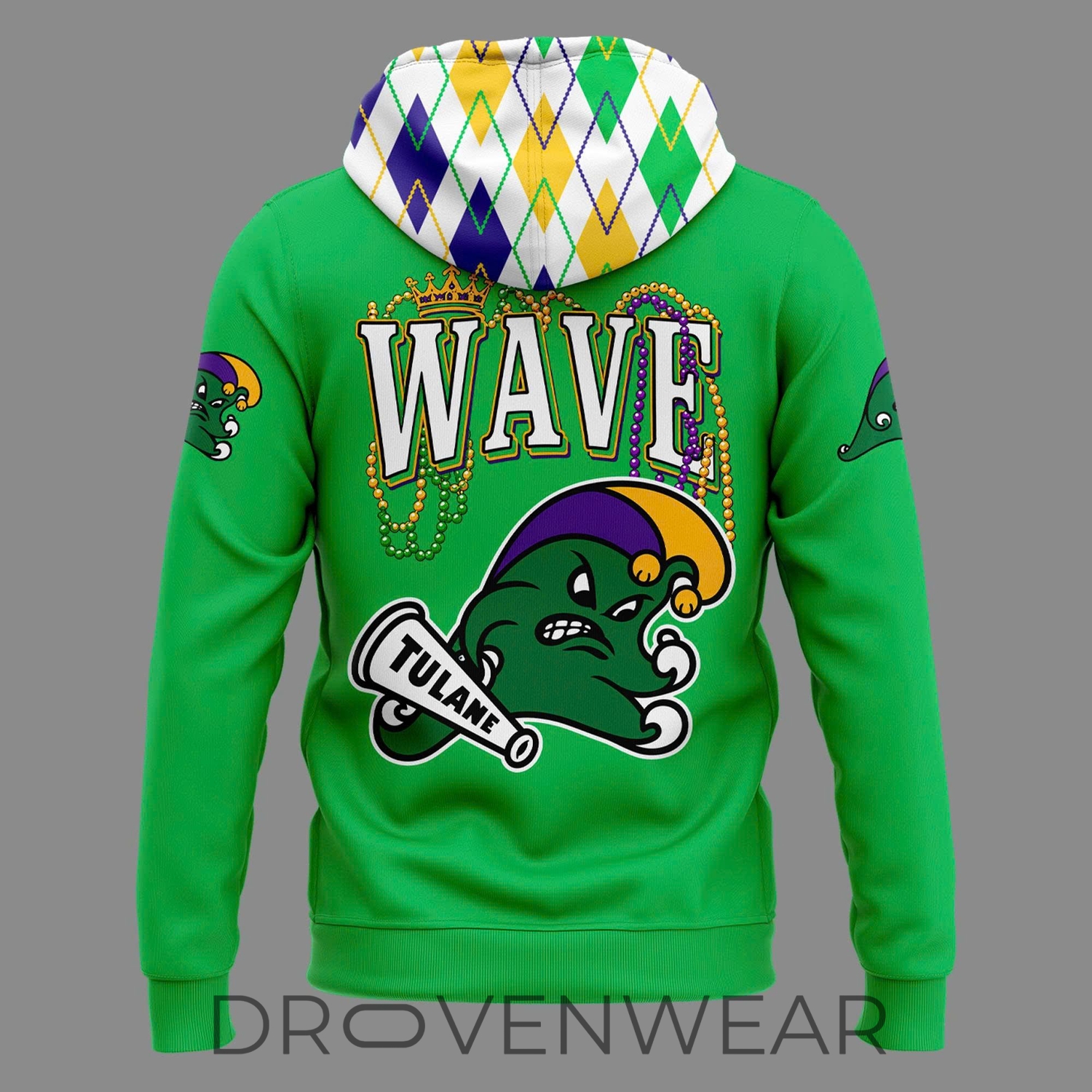 Tulane Green Wave Devon Walker #18 Mardi Gras City Edition Football Hoodie Tulane Green Wave Devon Walker #18 Mardi Gras City Edition Football Hoodie