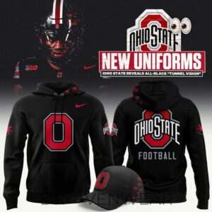 Ohio State Buckeyes Football Blackout Premium Hoodie Set