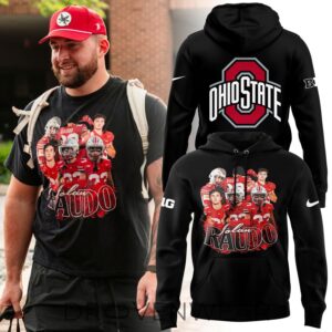 Nolan Baudo Ohio State Football Graphic Hoodie – Men’s Black College Pullover