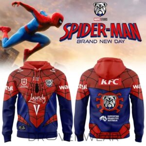 All Over Canterbury Bulldogs X Spider-man 2026 Merch Limited Edition Hoodie