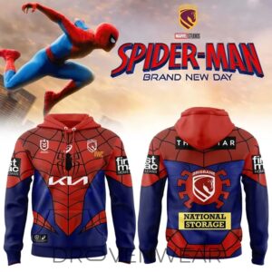 All Over Brisbane Broncos X Spider-man 2026 Merch Limited Edition Hoodie