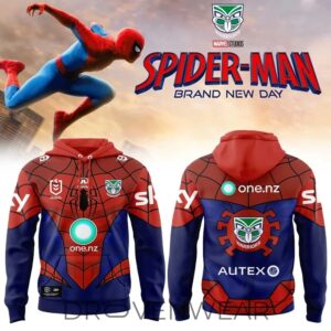 All Over New Zealand Warriors X Spider-man 2026 Merch Limited Edition Hoodie