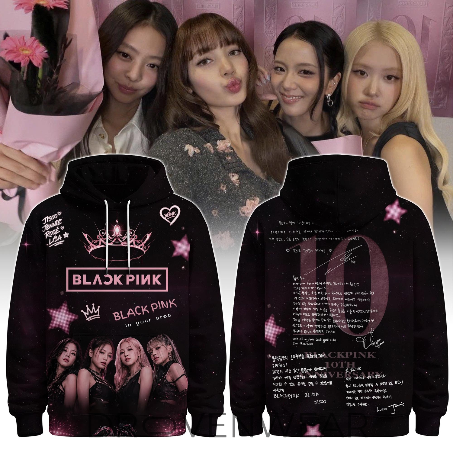 Blackpink Special 10th Anniversary Limited Edition Hoodie Blackpink Special 10th Anniversary Limited Edition Hoodie