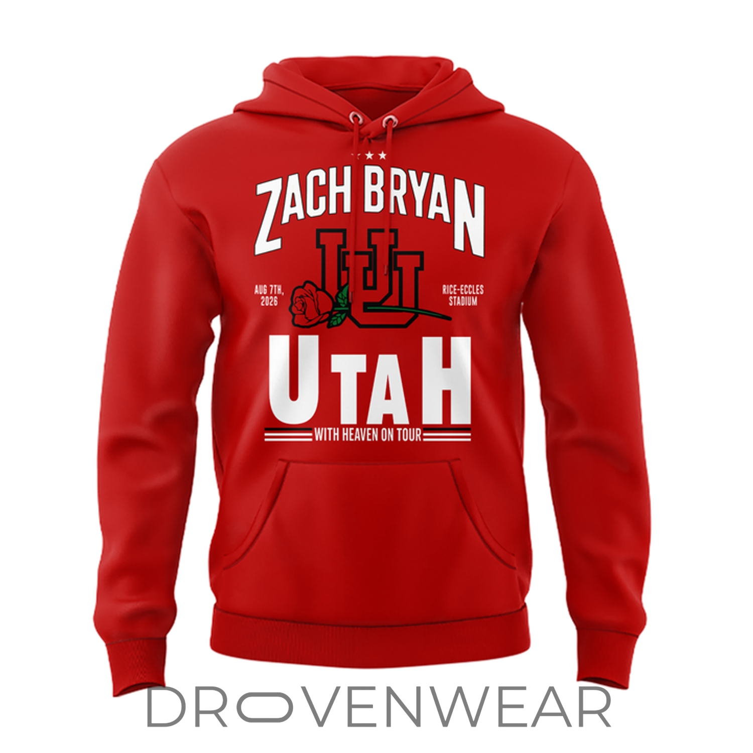 Zach Bryan X Utah Utes Football With Heaven On Tour Red 2026 Hoodie Zach Bryan X Utah Utes Football With Heaven On Tour Red 2026 Hoodie