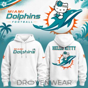 Miami Dolphins X Hello Kitty 2026 White Special Hoodie