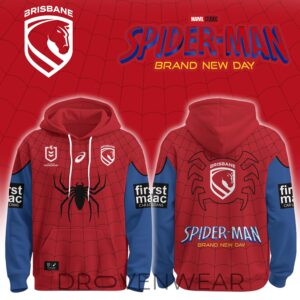 Nrl Brisbane Broncos X Spiderman Brand New Day 2026 Hoodie Limited Edition