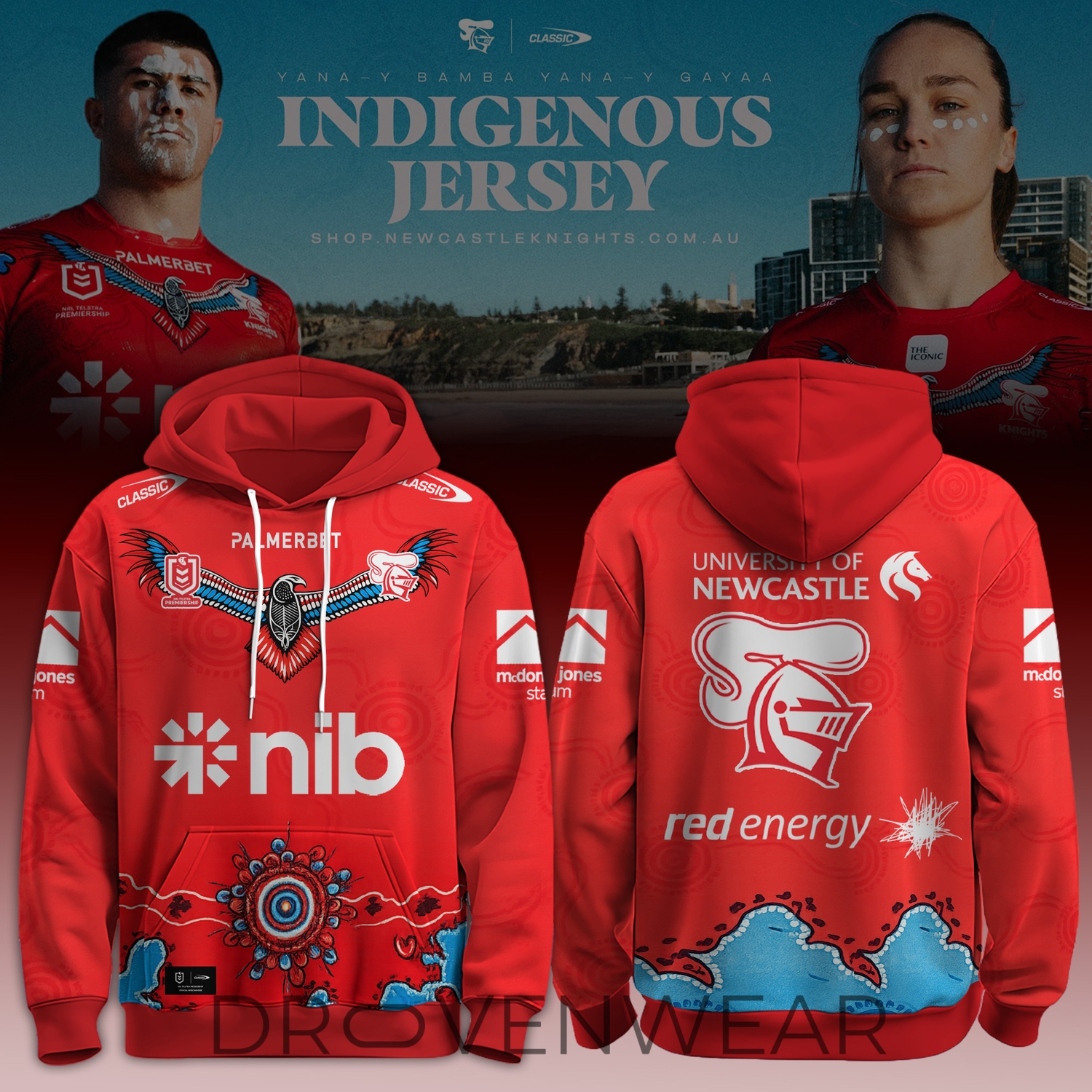Nrl Newcastle Knights 2026 Indigenous Hoodie Nrl Newcastle Knights 2026 Indigenous Hoodie