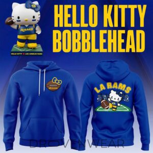 Los Angeles Rams Hello Kitty Bobblehead 2026 Blue Hoodie