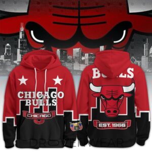 Basketball NBA X Chicago Bulls Skyline Fan Hoodie