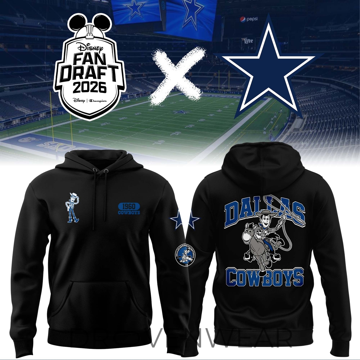 Dallas Cowboys X Woody Toy Story Hoodie Dallas Cowboys X Woody Toy Story Hoodie