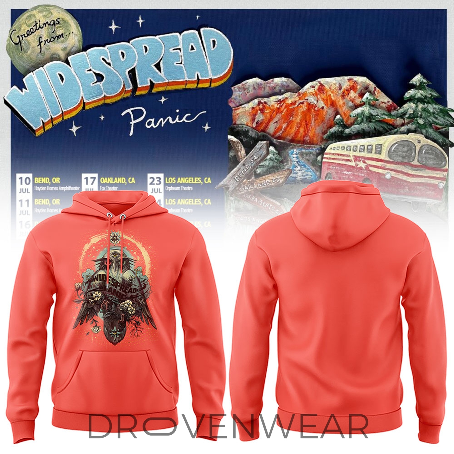 Widespread Panic West Coast Summer Tour 2026 Special Edition Red Hoodie Widespread Panic West Coast Summer Tour 2026 Special Edition Red Hoodie