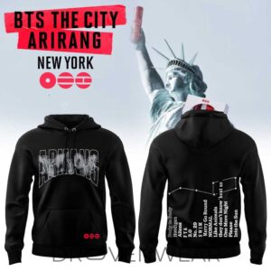 Bts The City Arirang World Tour 2026 In New York City Black Hoodie Collection