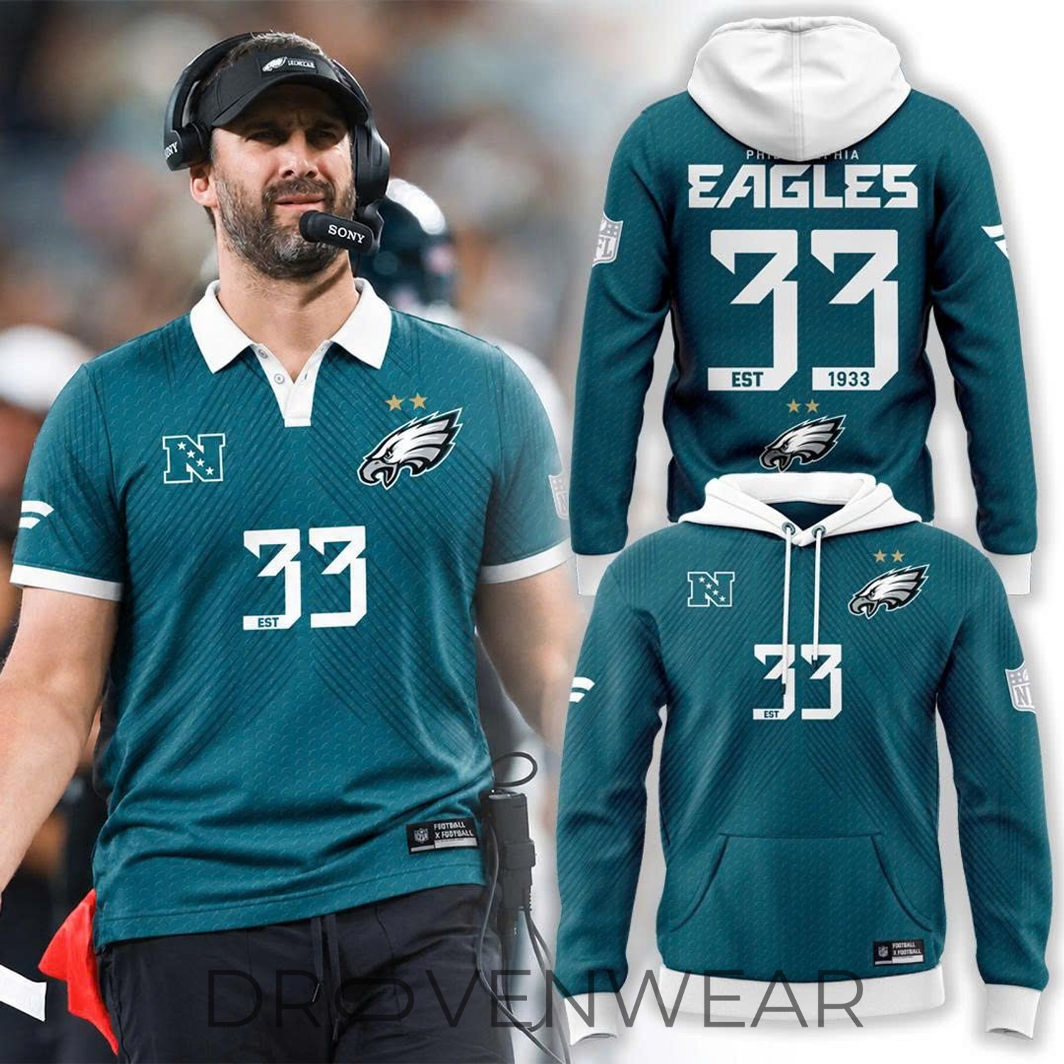 Philadelphia Eagles 1933 Founding Year Soccer-inspired Special Hoodie Philadelphia Eagles 1933 Founding Year Soccer-inspired Special Hoodie