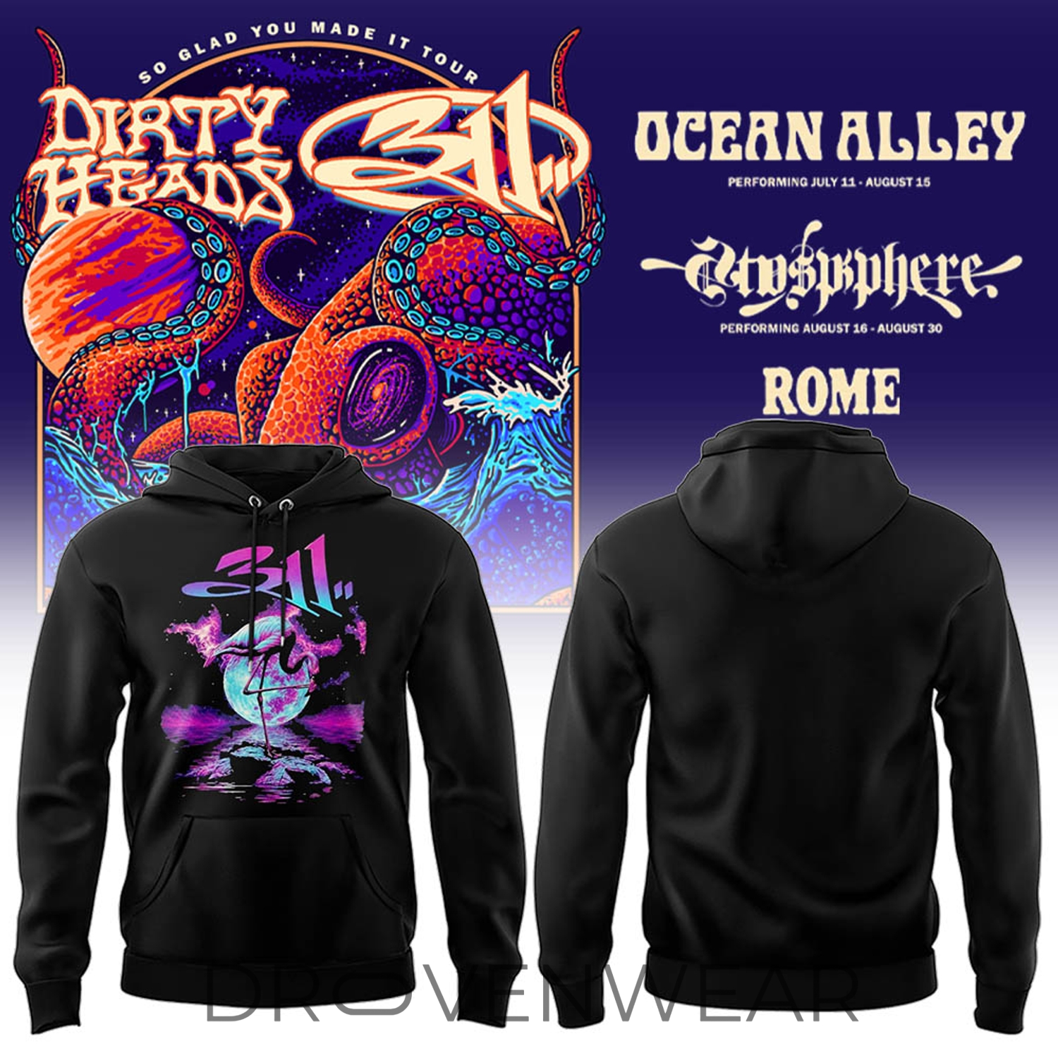 311 And Dirty Heads Concert Rome Black Hoodie Edition Ver2 311 And Dirty Heads Concert Rome Black Hoodie Edition Ver2