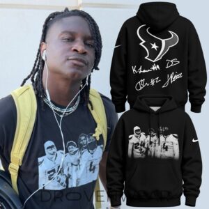 Exclusive Houston Texans Hoodie For Jalen Pitre, Calen Bullock, Kamari Lassiter And Derek Stingley Jr Signatures Print Fans