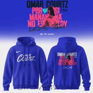 Omar Courtz World Tour Por Si Mañana No Estoy 2026 Signed Blue Edition Hoodie