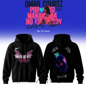 Omar Courtz Concert Por Si Mañana No Estoy 2026 Black Signed Hoodie Collection Ver3