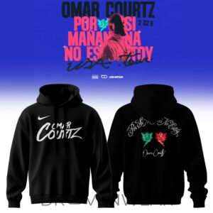 Omar Courtz Concert Por Si Mañana No Estoy 2026 Black Signed Hoodie Collection Ver2