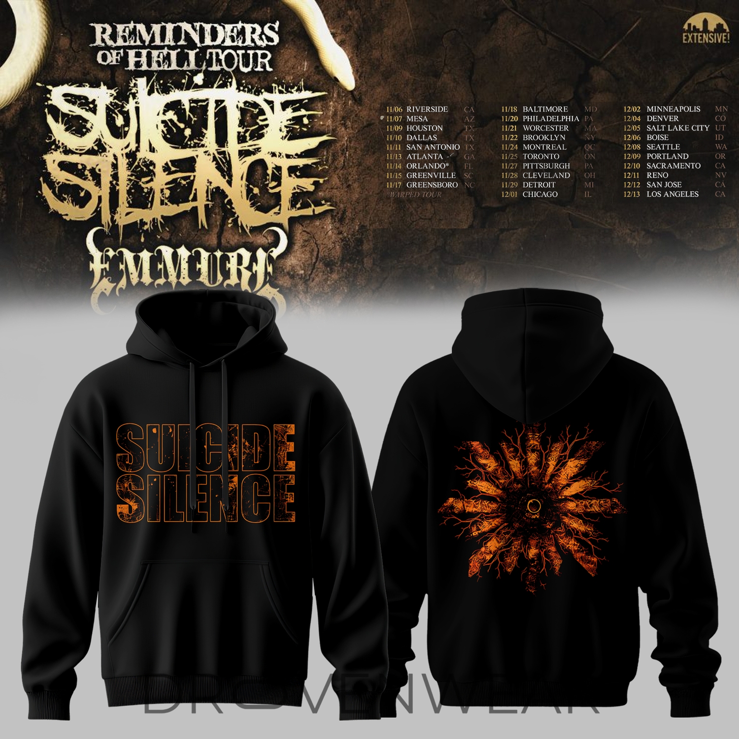Reminders Of Hell Tour 2026 Edition Hoodie Reminders Of Hell Tour 2026 Edition Hoodie