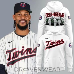 Minnesota Twins 2026 MLB At Field Of Dreams Game Hoodie White