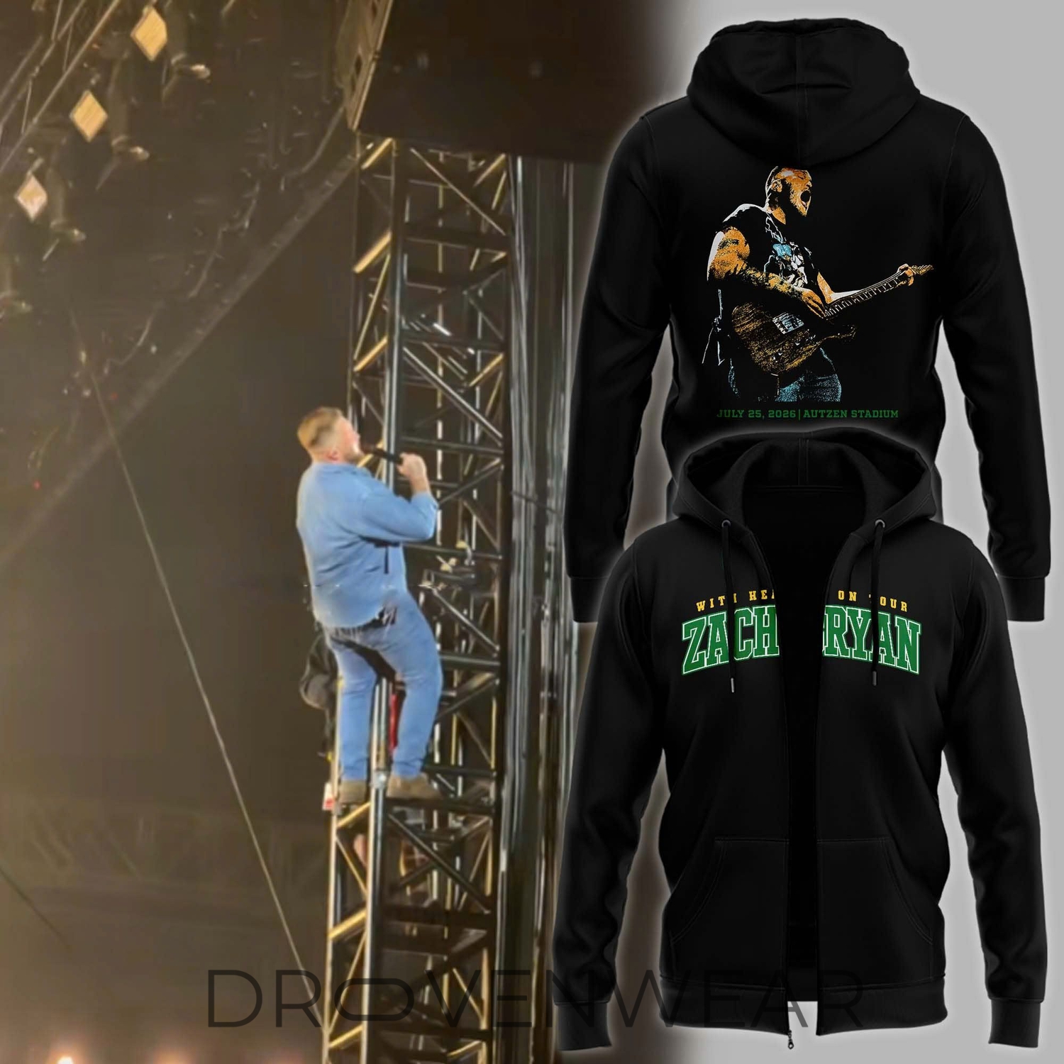 Zach Bryan x Oregon Ducks Autzen Stadium 2026 Special Zip Hoodie Zach Bryan x Oregon Ducks Autzen Stadium 2026 Special Zip Hoodie