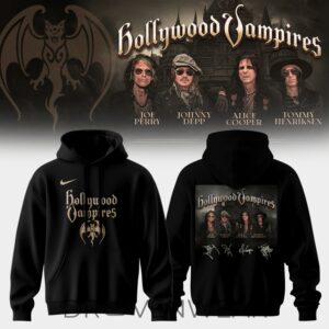 Hollywood Vampires World Tour 2026 Signed Special Black Hoodie