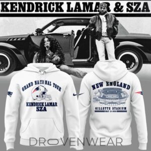 Grand National Tour x New England Patriots Limited Edition White Hoodie