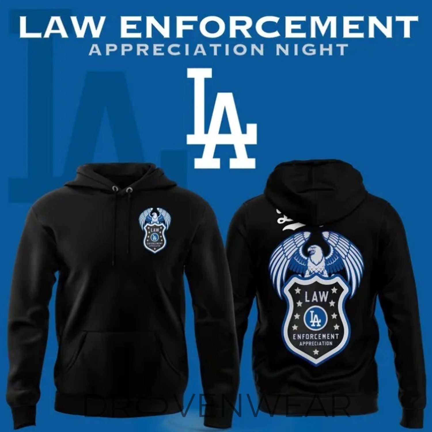 Los Angeles Dodgers X Law Enforcement Night 2026 Special Hoodie Los Angeles Dodgers X Law Enforcement Night 2026 Special Hoodie