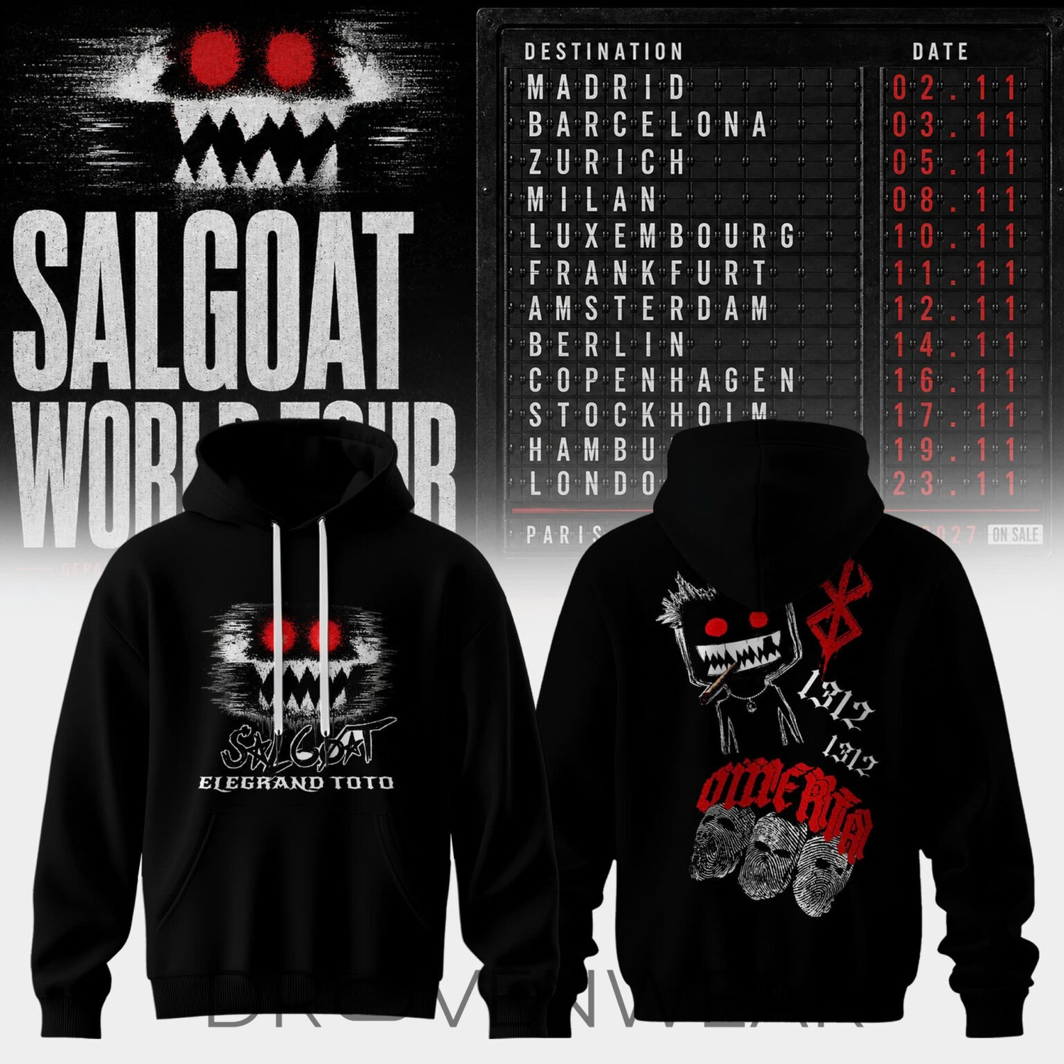 Elgrandetoto: Salgoat World Tour Hoodie Ver3 Elgrandetoto: Salgoat World Tour Hoodie Ver3